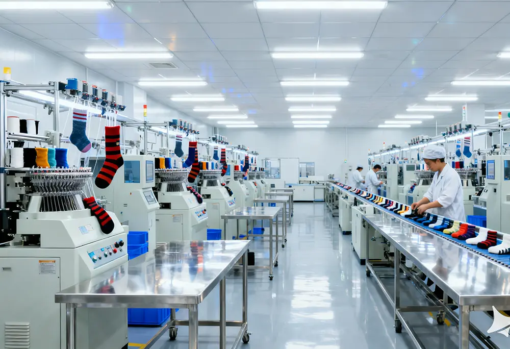 叶帝尔公司生产车间 - ESD防静电袜子生产厂家